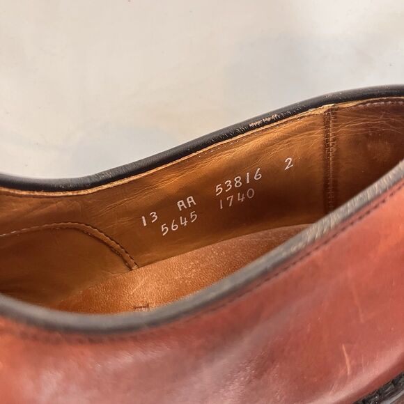 ALLEN EDMONDS Park Avenue Men\'s Brown Leather Cap Toe Oxford US 13AA Made in USA main image 14